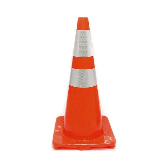 Cono Vial Seguridad PVC Flexible 70 Cms C/Cintas Reflectivas