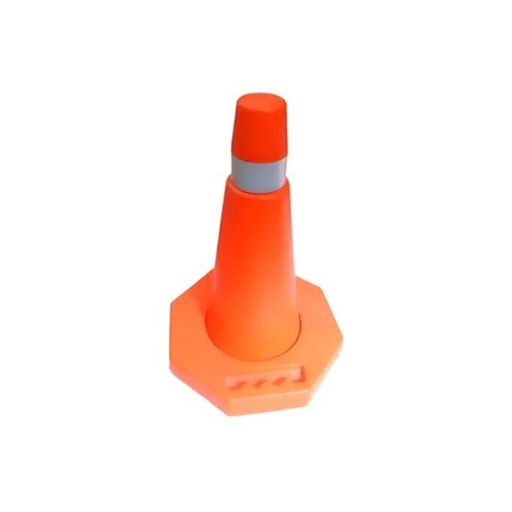 Cono De Seguridad Vial 35 Cm Naranja Rellenable Base Pesada