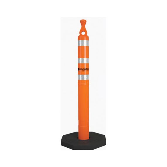 Columna Vial Naranja Con Base 110 cm 