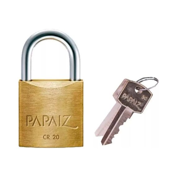 Candado 20 Mm Bronce Reforzado Doble Traba Papaiz CR-20