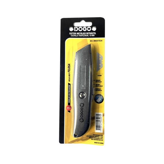 Cuchilla Retractíl Metálica Uso Profesional Cutter 19 mm Dogo