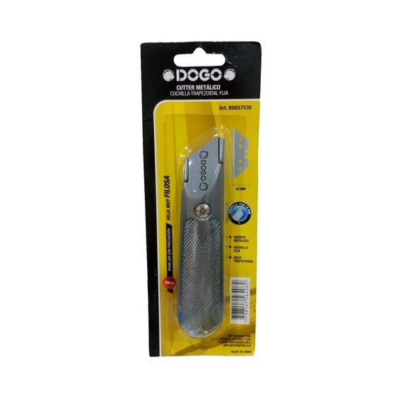 Cuchilla Hoja Fija Metálica Uso Profesional 19 mm Cutter Dogo