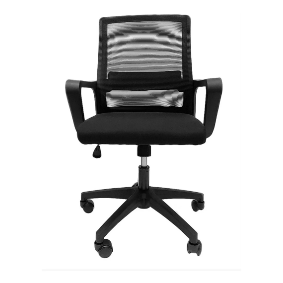Silla Oficina Milan Black Ergonómica Apoyabrazos Ruedas