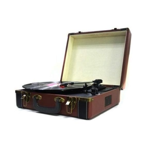 Tocadiscos Vinilo Vintage Bluetooth Portable Aux Winco 