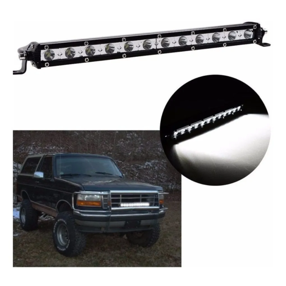 Barra Led 33cm 36w 3240lm Ultra Slim 12v Flood 4x4