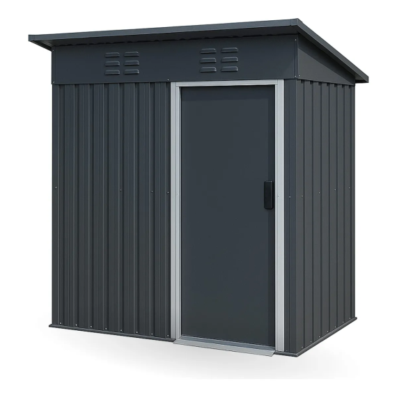 Caseta Depósito De Jardín Puerta Acero Galvanizado 1,26 M2