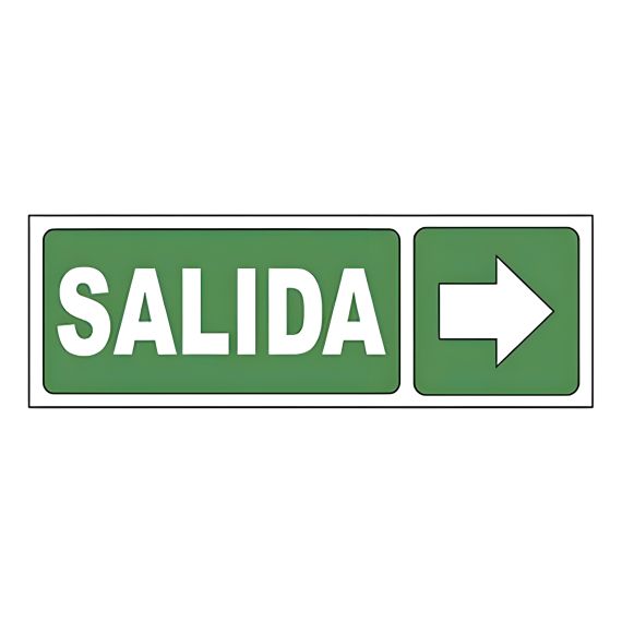 Cartel De Salida Hacia La Derecha X 10 Uds