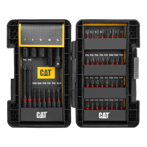 Set Puntas Impacto CAT 45 Pzs Con Estuche Plástico