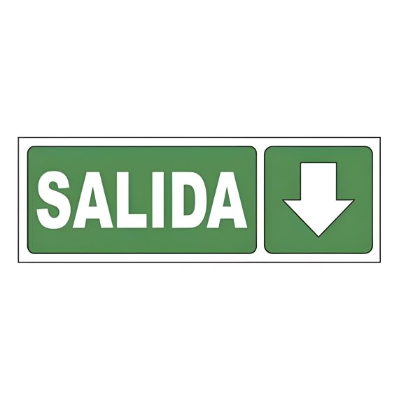 Cartel De Salida Hacia Abajo X 10 Uds.