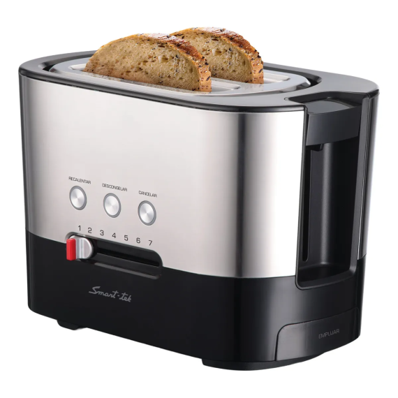 Tostadora Eléctrica Acero 2 Panes Smart-tek Sd2041