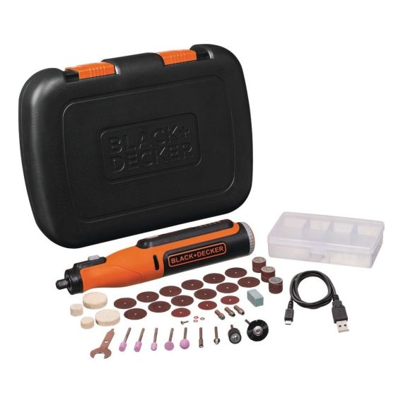 Minitorno A Bateria 8v Black Decker 36 Accesorios Y Maletin