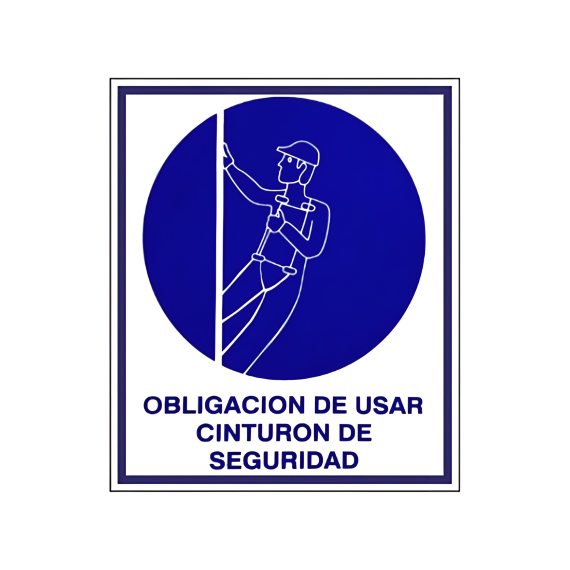 Cartel Obligacion De Usar Cinturon De Seguridad X 5 Unid.