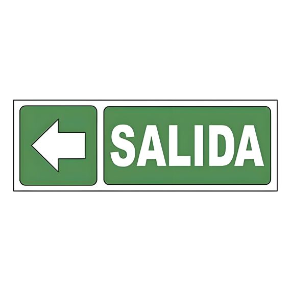 Cartel De Salida Hacia La Izquierda X 10 Uds.