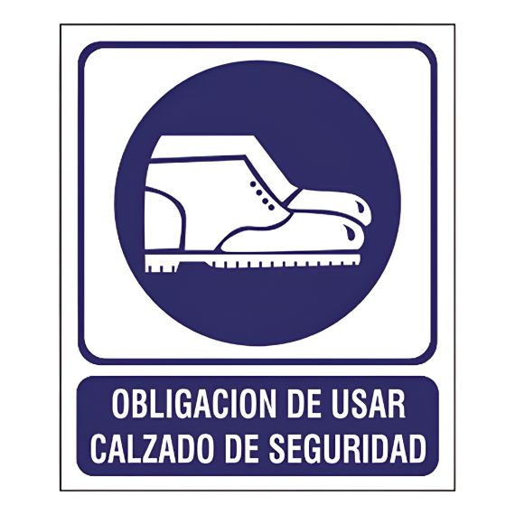 Cartel De Obligación De Usar Calzado De Seguridad X 10 Uds