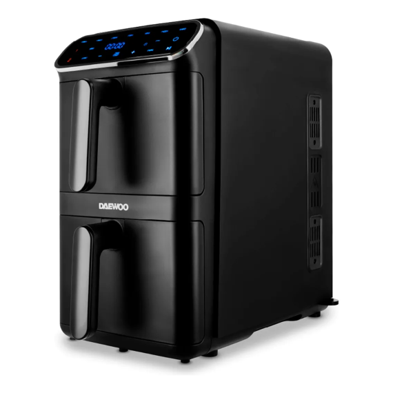 Freidora De Aire Doble Daewoo Jumbo 2.0 11 Lts + Accesorios