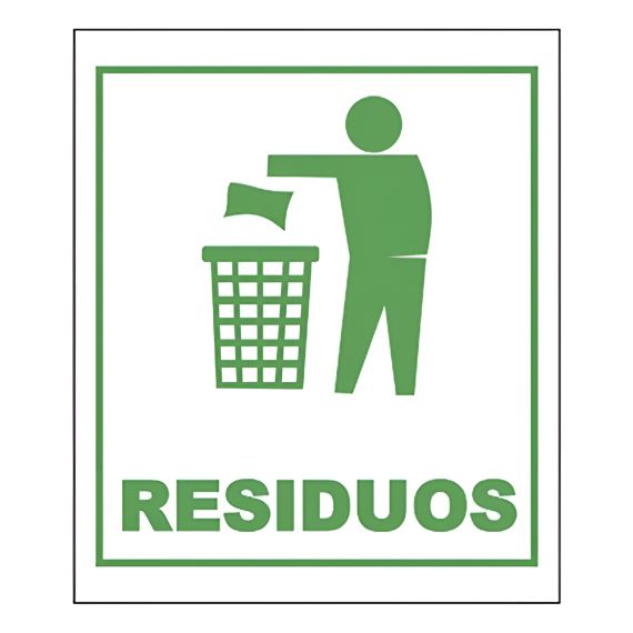 Cartel De Residuos 40 X 45 Cm X 5 Uds