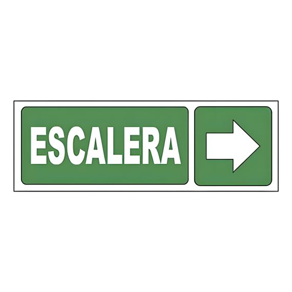 Cartel De Escalera Hacia La Derecha X 10 Uds