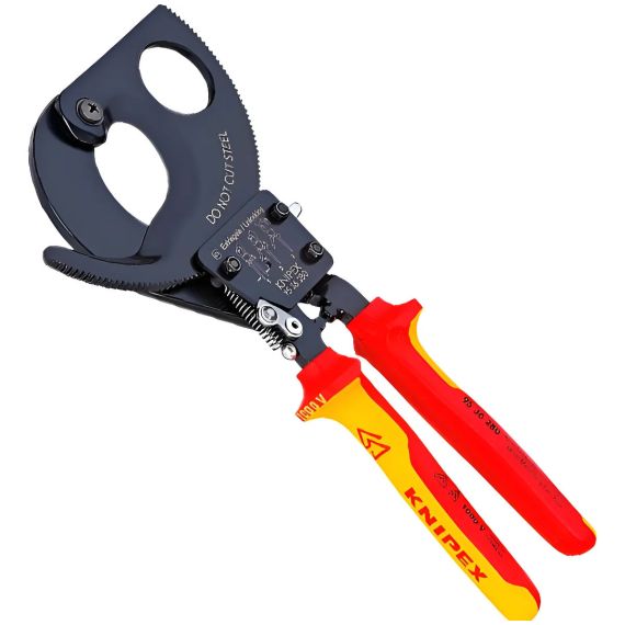 Corta Cable Knipex 1000v 52-380mm Carraca Precisión Pro