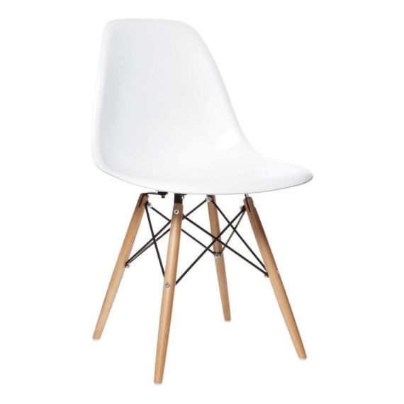 Silla Eames Polipropileno Pata Madera 45x40x83 Cm