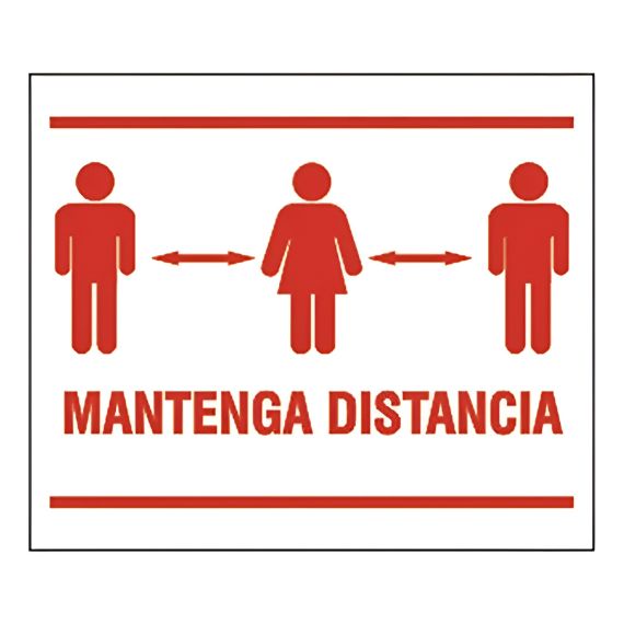 Kit X 10 Carteles Mantenga Distancia