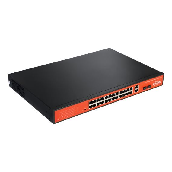 Switch Poe 24 Puertos + 2 Sfp Gigabit Largo Alcance
