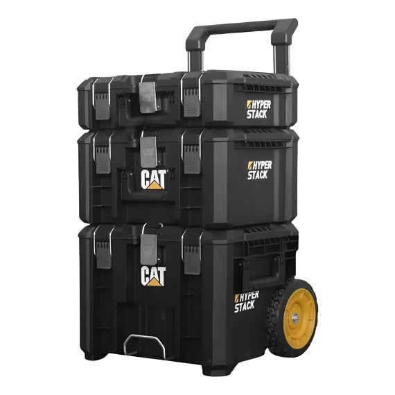 Combo 3 Cajas Porta Herramientas Caterpillar Con Ruedas
