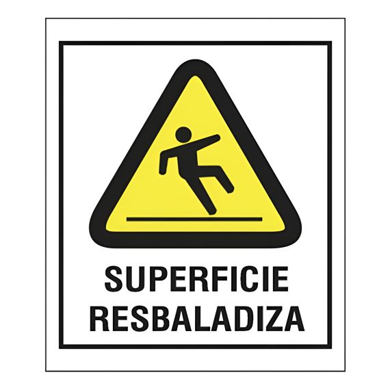 Cartel Superficie Resbaladiza 40 X 45 Cm X 5 Uds