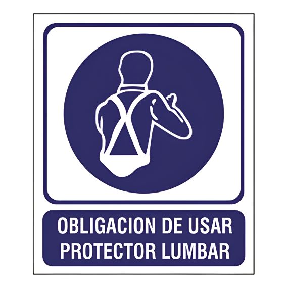 Cartel De Obligación De Usar Protector Lumbar X 5 Uds