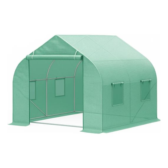 Invernadero 2×2×2m Con Malla Pe 140 G/m2estructura Reforzada