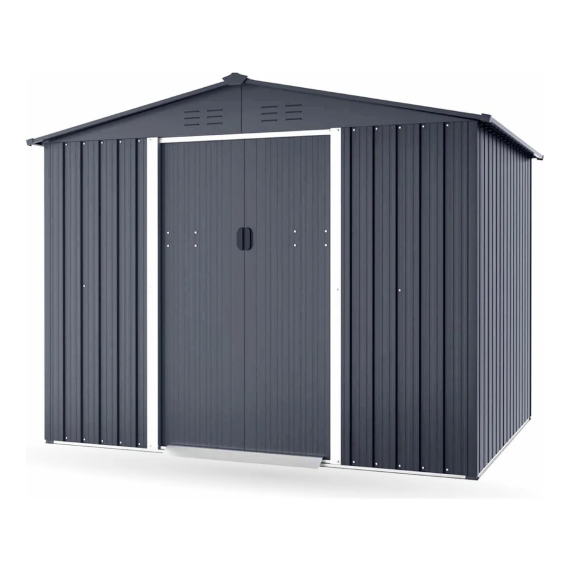 Caseta Depósito De Jardín Puerta Acero Galvanizado 3,96 M2