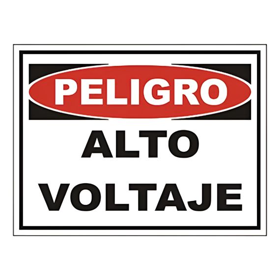 Cartel Peligro Alto Voltaje X 10 Unid.