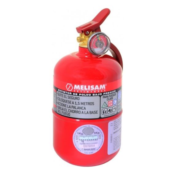 Matafuego 1kg Abc 4' Auto Vtv C/ Soporte Metálico Melisam