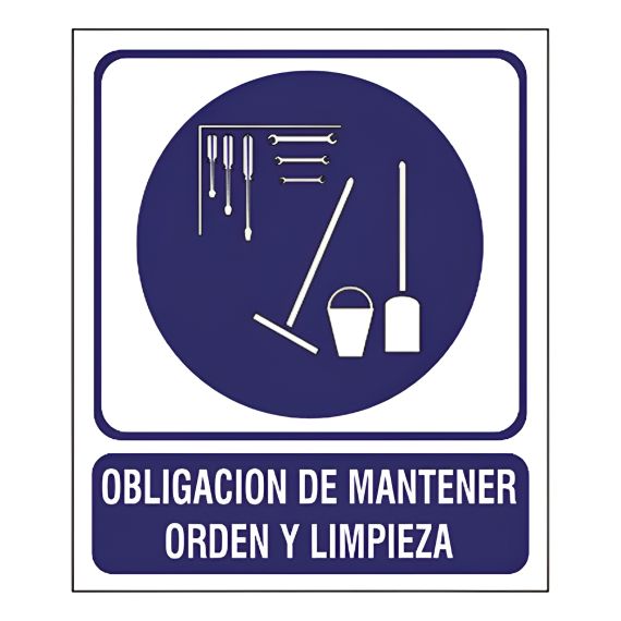 Cartel De Obligación De Mantener Orden Y Limpieza X 10 Uds