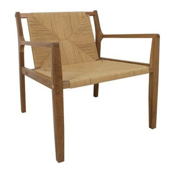 Sillón Hansel Ratán De 64x66x70 Cm Base Y Patas De Madera