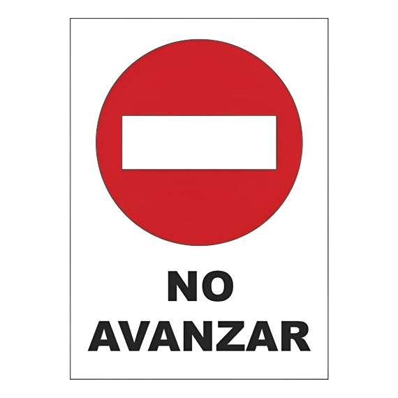 Cartel De No Avanzar X 2 Uds.