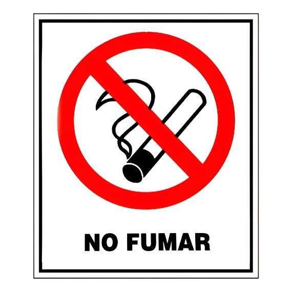 Cartel De No Fumar X 5 Unid.