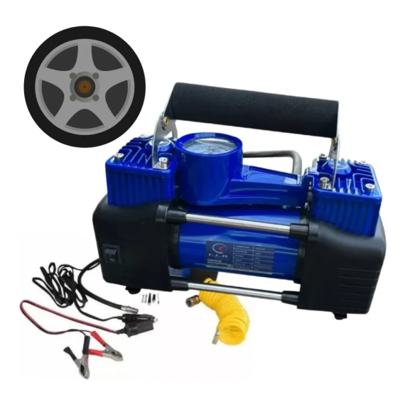 Compresor KLD 12V 130PSI Con Accesorios Portátiles