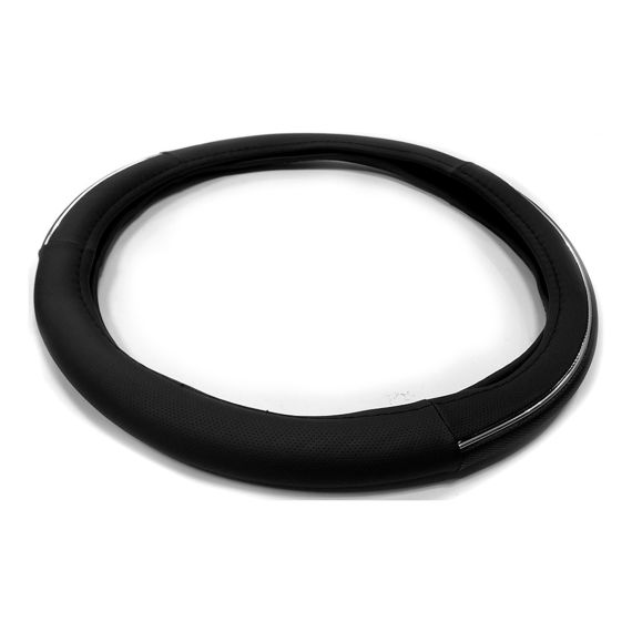 Cubre Volante Negro Con Detalles De Aluminio Talle 40