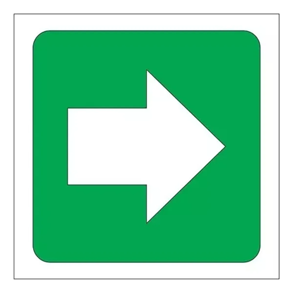 Cartel Flecha 14x14 Alto Impacto X 10