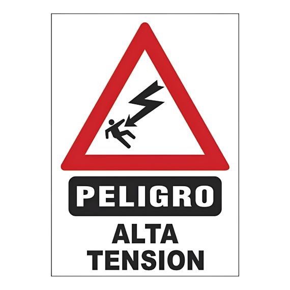 Cartel De Peligro Alta Tensión X 2 Uds.