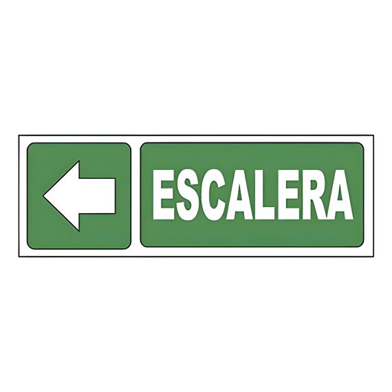 Cartel De Escalera Hacia La Izquierda X 10 Uds