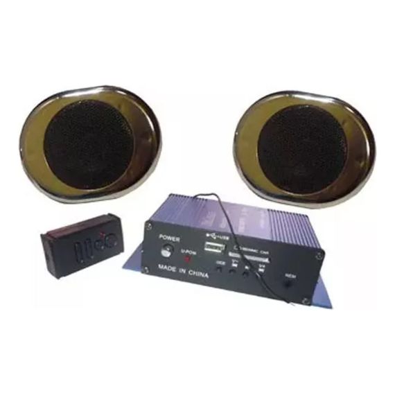 Kit Audio Mp3 Para Moto Parlantes Usb + Control 