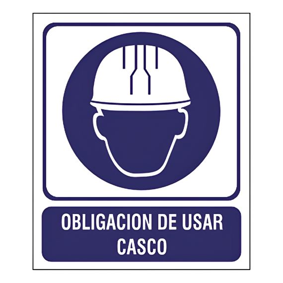 Kit X 10 Carteles Obligación De Usar Casco De Seguridad
