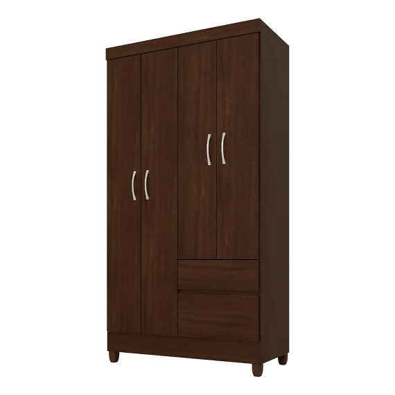 Ropero Placard Loto 2 Cuerpos 4 Puertas 2 Cajones Meble