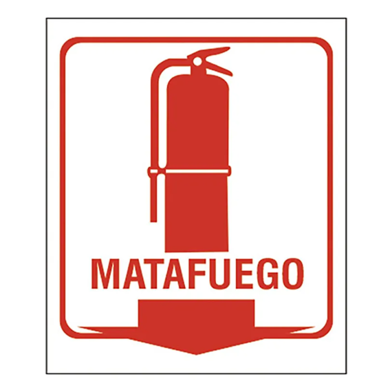 Cartel Matafuego Y Flecha X 10 Unid.