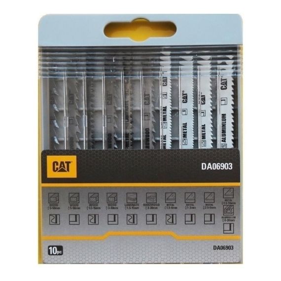 Juego Set Hojas Sierra Caladora Cat Madera Y Metal 10 Unid