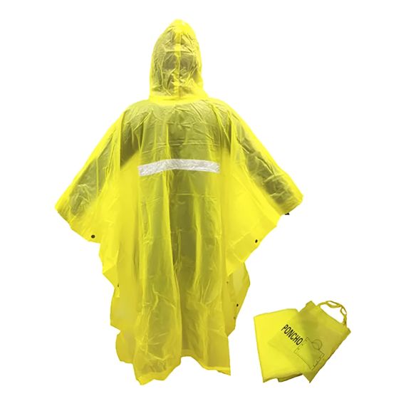 Poncho Para Lluvia Impermeable 1.10 X 1.30 Mts Amarillo