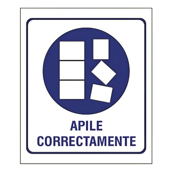 Cartel De Apile Correctamente 40 X 45 Cm x 5 Uds
