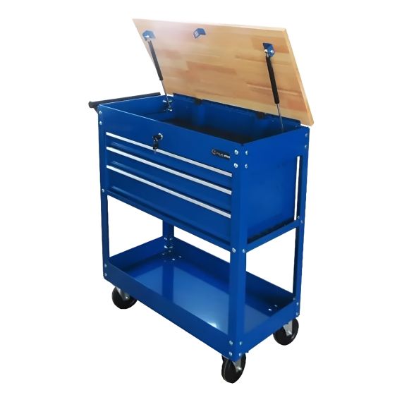 Carro Herramientas 3 Cajones C/Tapa Madera KLD432