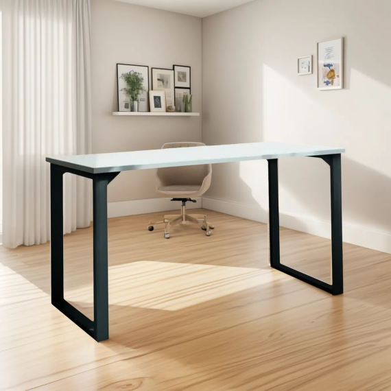 Escritorio Poli 140x60 Melamina Negro Mate Epoxi